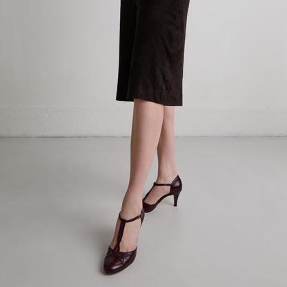 Salomés à talons et boucles ajustables